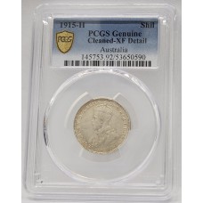 AUSTRALIA 1915 . ONE 1 SHILLING . PCGS GENUINE